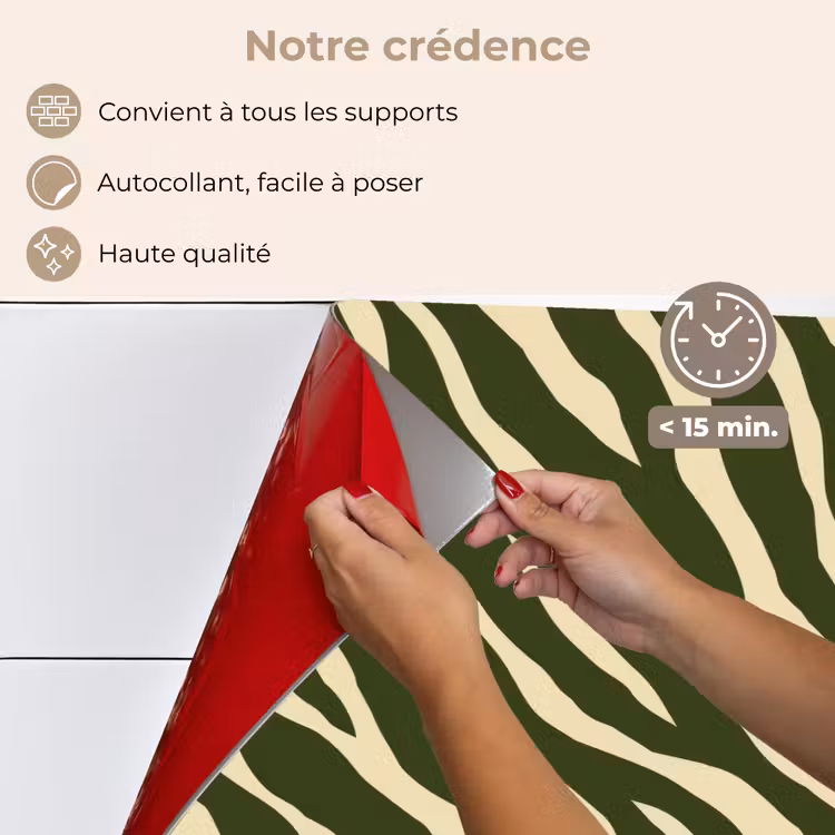 Fond de hotte - Zèbre - Motif - Vert — 4