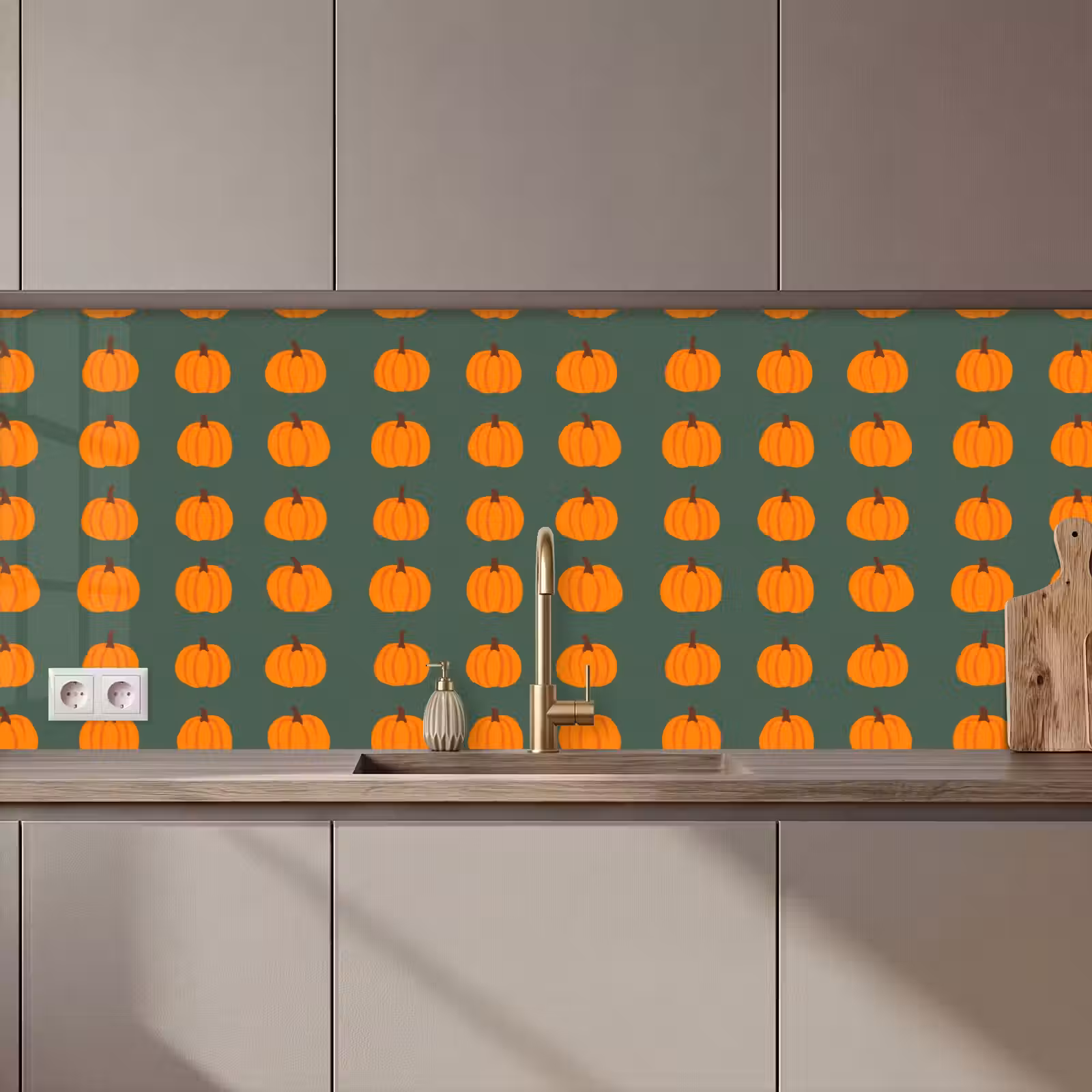 Fond de hotte - Citrouille - Motif - Orange — 1