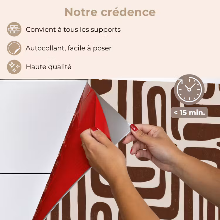 Fond de hotte - Abstrait - Motif - Marron — 4