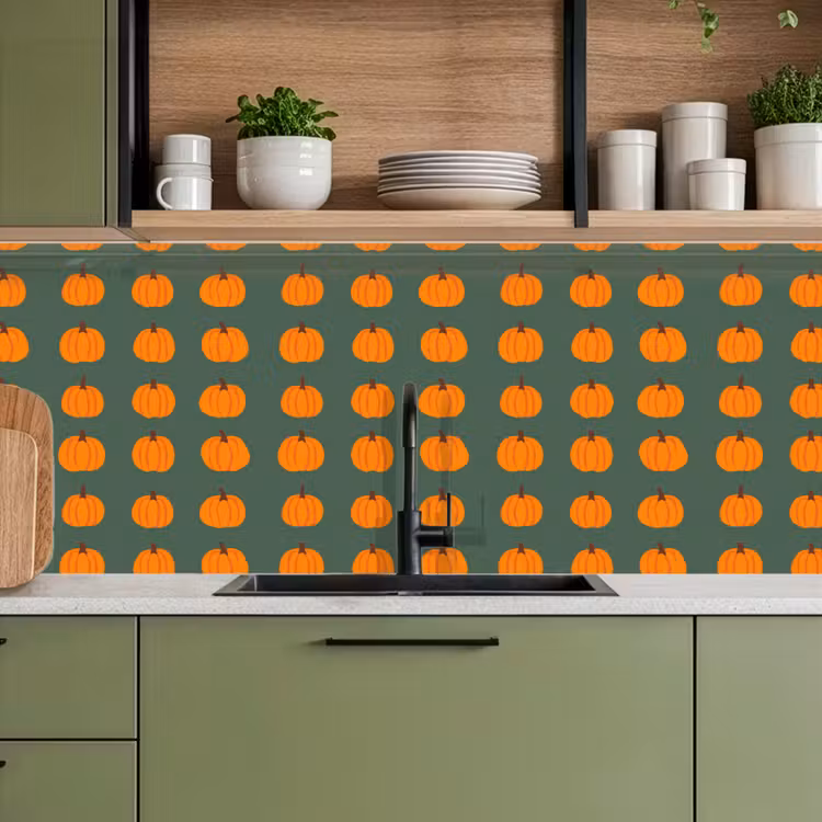 Fond de hotte - Citrouille - Motif - Orange — 5