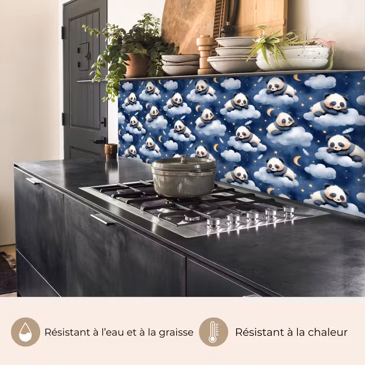 Fond de hotte - Pandas - Dormants - Bleu — 3
