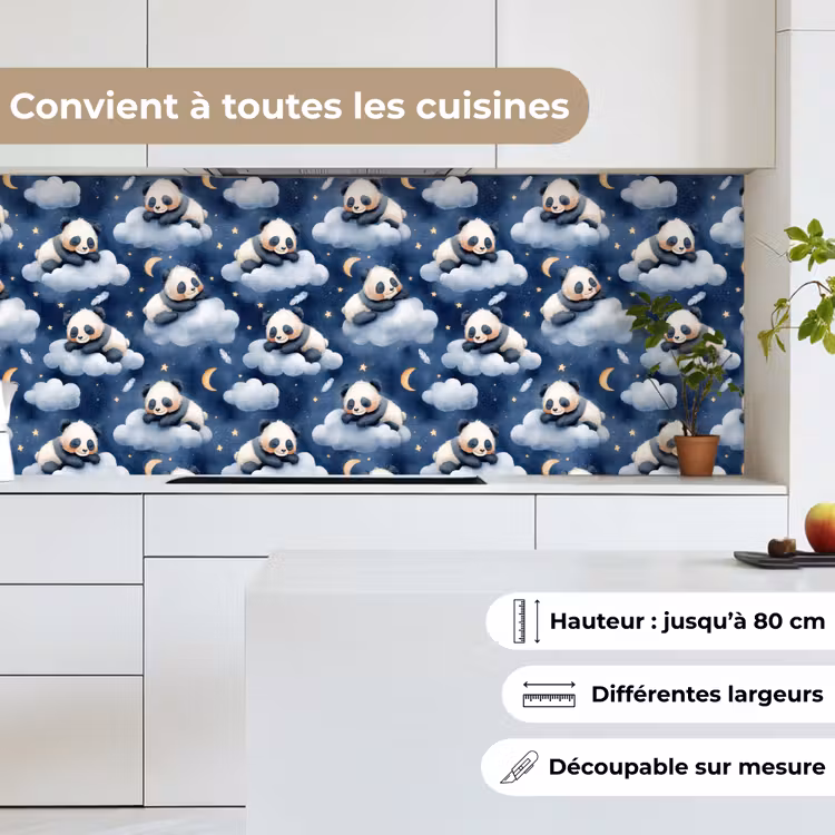 Fond de hotte - Pandas - Dormants - Bleu — 4