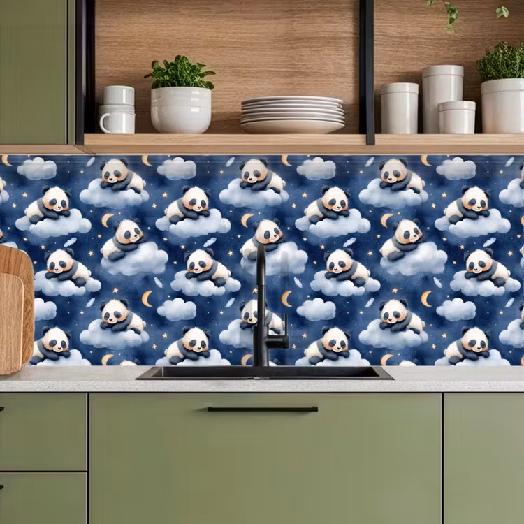Fond de hotte - Pandas - Dormants - Bleu — 5