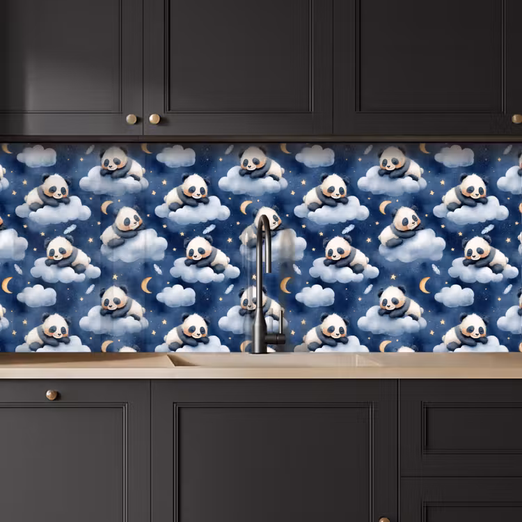 Fond de hotte - Pandas - Dormants - Bleu — 6