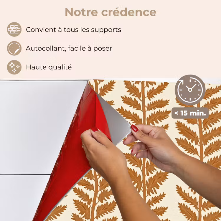 Fond de hotte - Texture - Feuilles - Ocre — 4