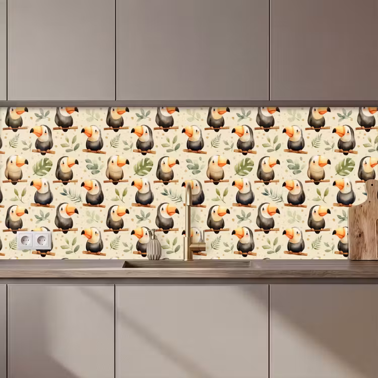 Fond de hotte - Toucans - Exotiques - Colorés — 1