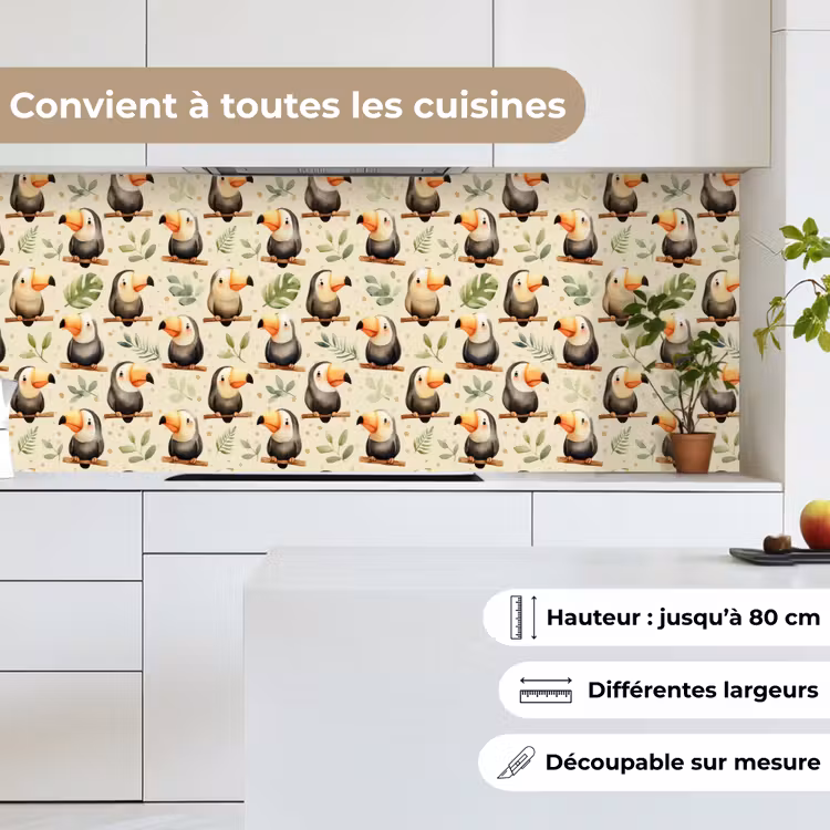 Fond de hotte - Toucans - Exotiques - Colorés — 4