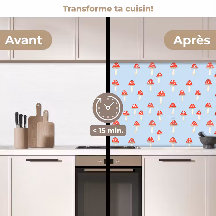 Fond de hotte - Champignon -Tale - Bleu — 2