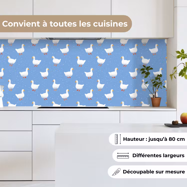 Fond de hotte - Oies - Elégant - Bleu — 4