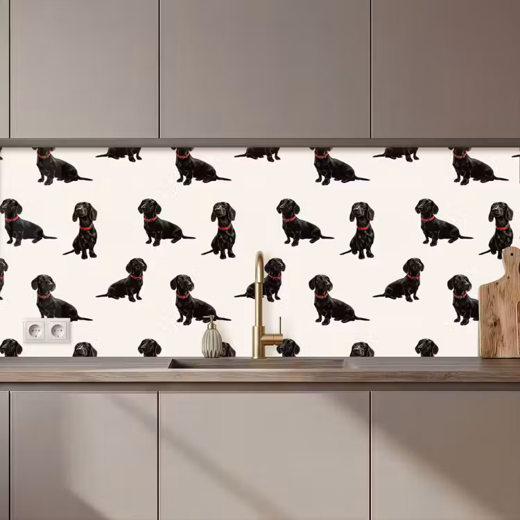 Fond de hotte - Chien - Motif - Noir — 1