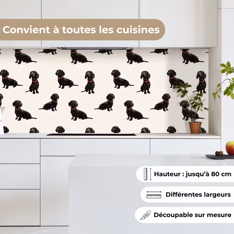Fond de hotte - Chien - Motif - Noir — 4
