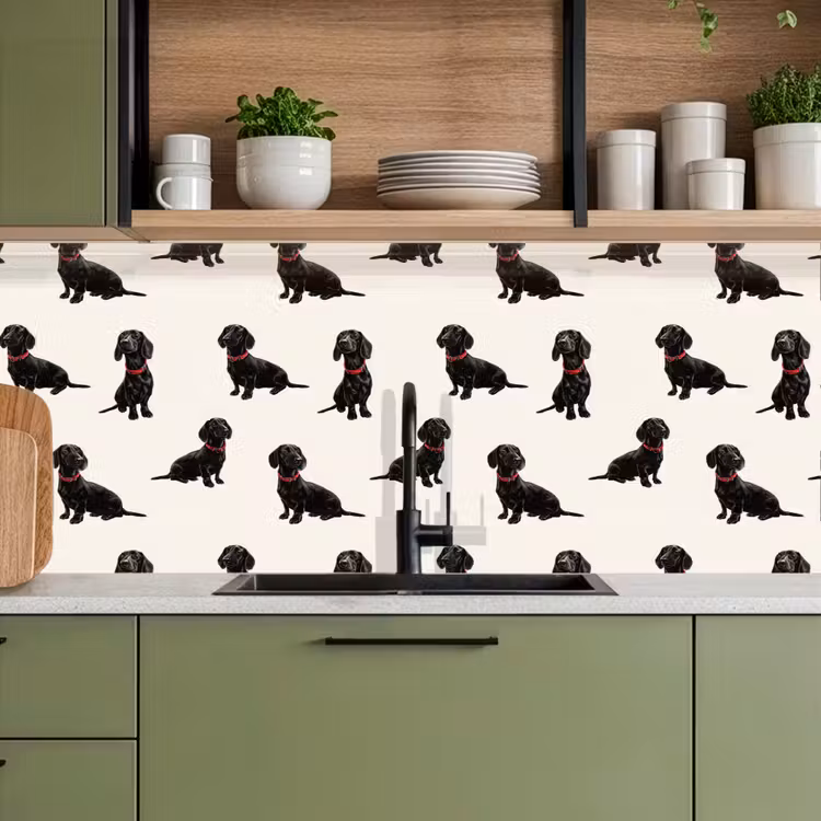 Fond de hotte - Chien - Motif - Noir — 5