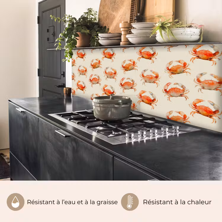 Fond de hotte - Crabes - Motif - Orange — 3