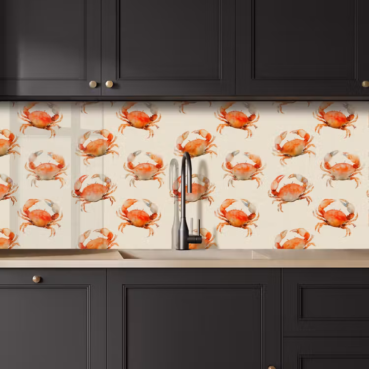 Fond de hotte - Crabes - Motif - Orange — 6