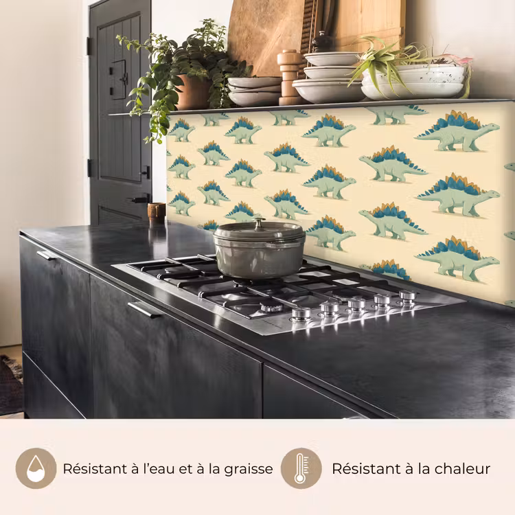 Fond de hotte - Dino - Motif - Vert — 3