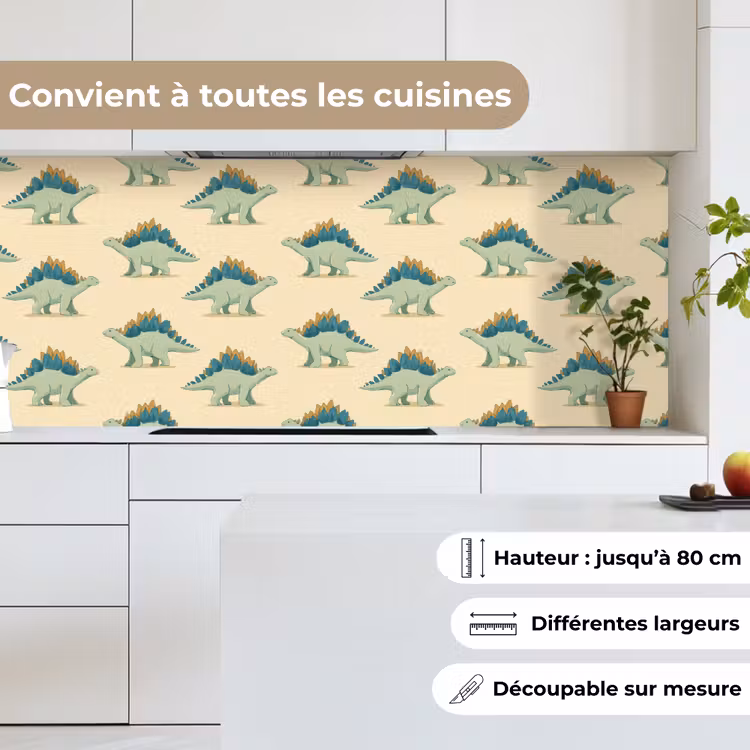 Fond de hotte - Dino - Motif - Vert — 4