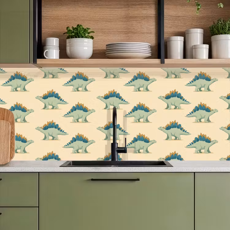 Fond de hotte - Dino - Motif - Vert — 5