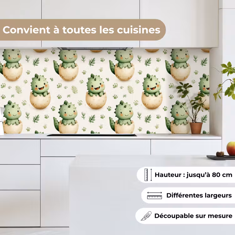 Fond de hotte - Dino - Œufs - Vert — 4