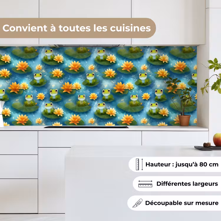 Fond de hotte - Grenouille - Lys - Vert — 4