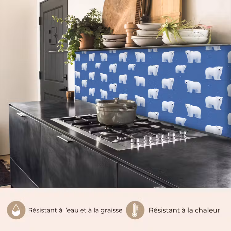 Fond de hotte - Ours polaire - Motif - Bleu — 3