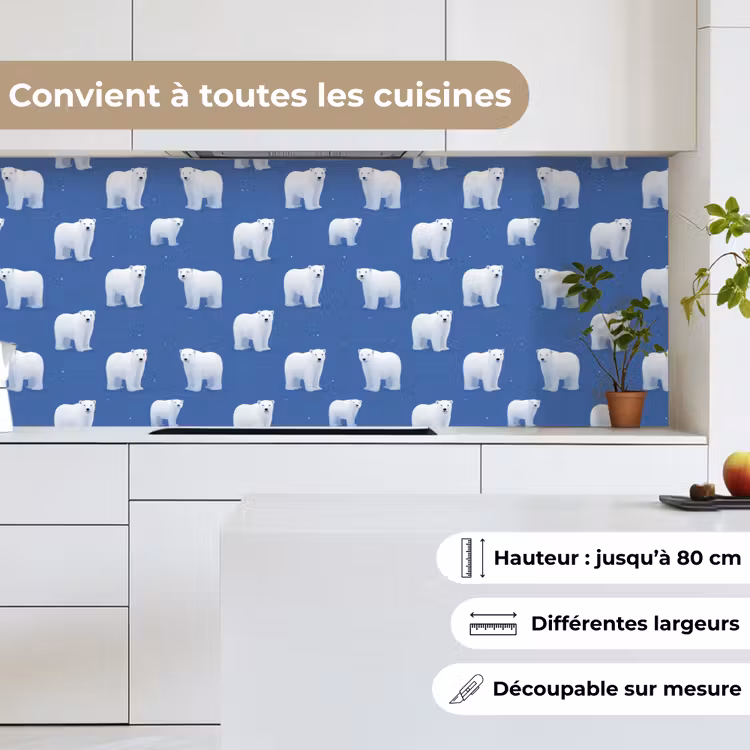 Fond de hotte - Ours polaire - Motif - Bleu — 4