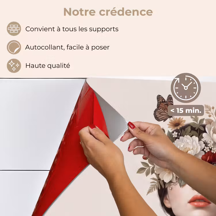 Fond de hotte - Portrait - Fleurs - Crémé — 4