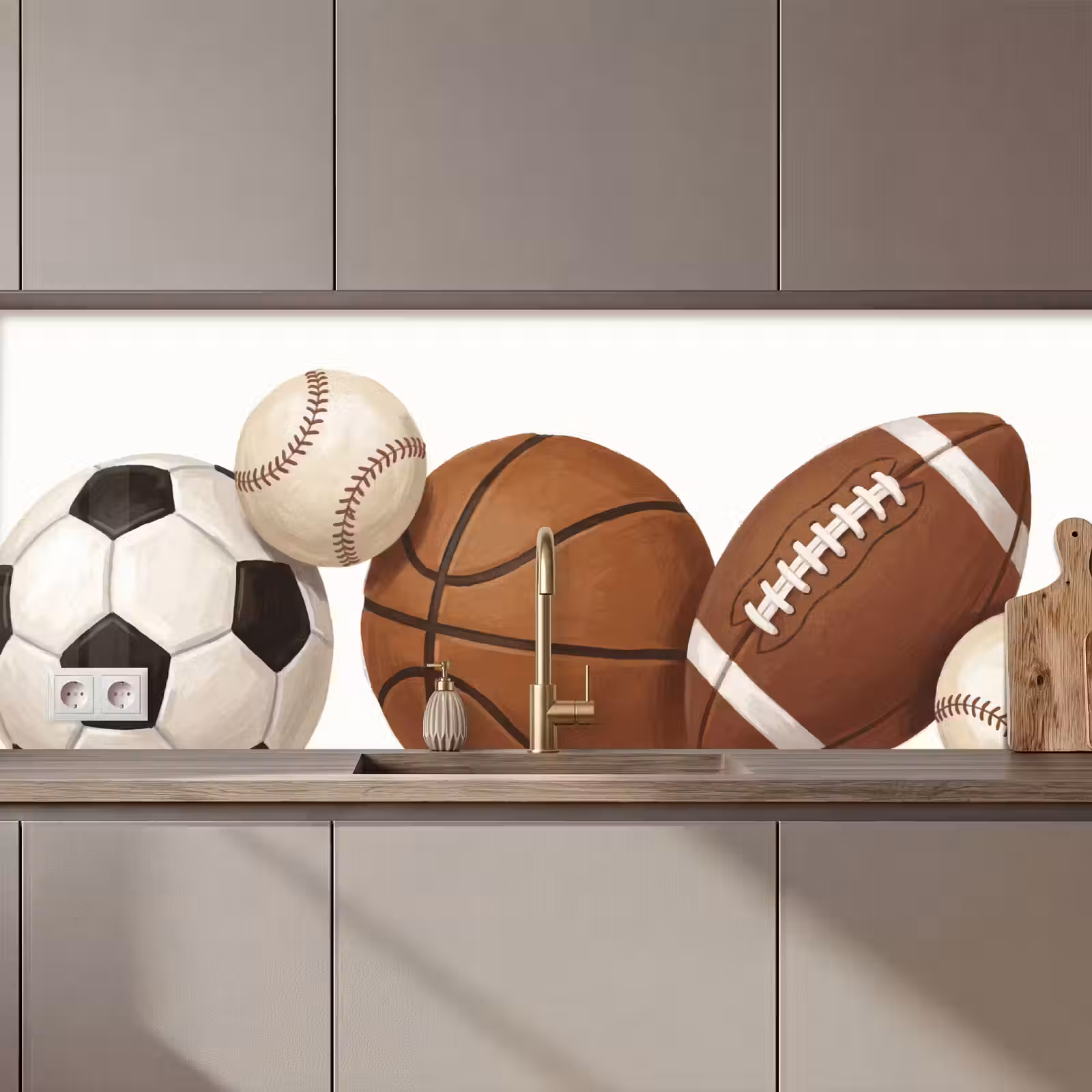 Fond de hotte - Sport - Ballons - Illustration — 1