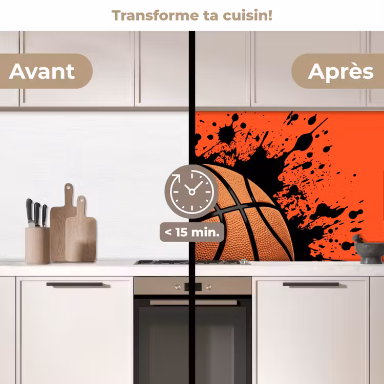 Fond de hotte - Basket-ball - Peinture - Sport - Orange — 2