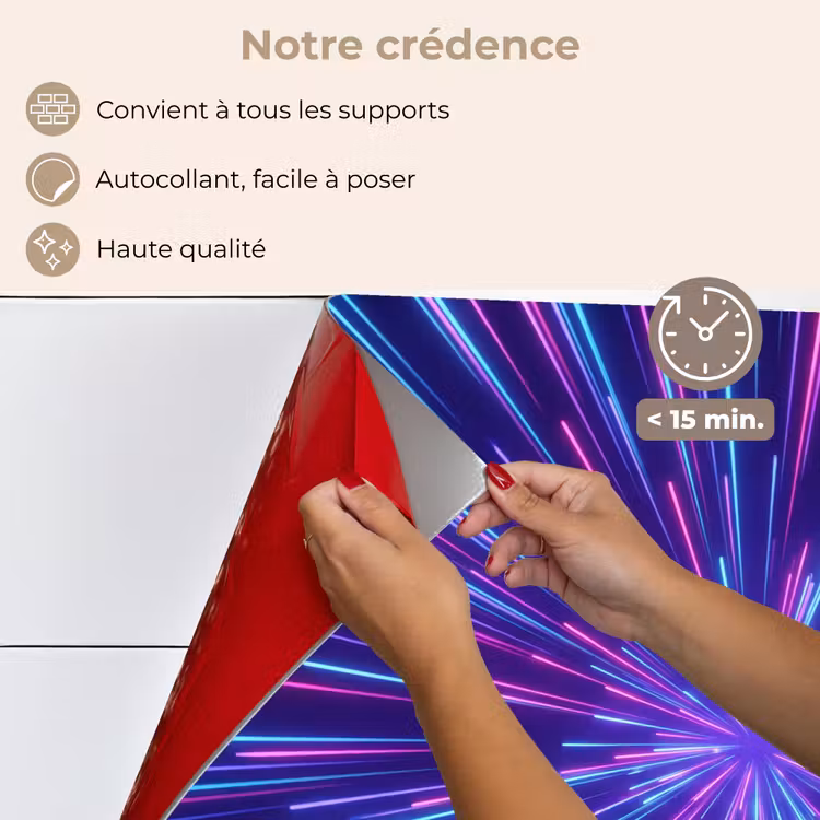 Fond de hotte - Dynamique - Espace - Coloré — 4