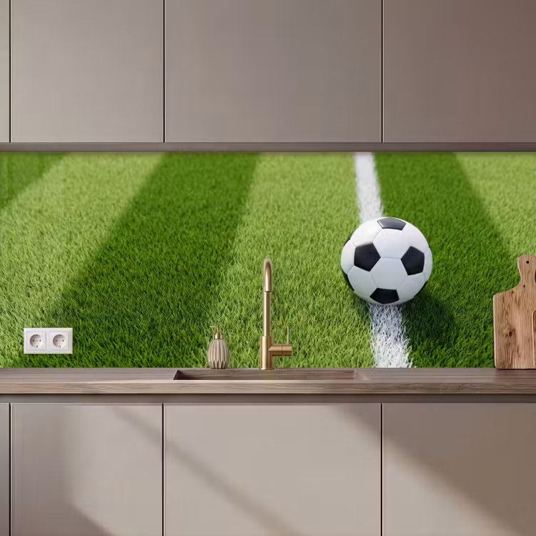 Fond de hotte - Football - Terrain en herbe - Sport - Vert — 1