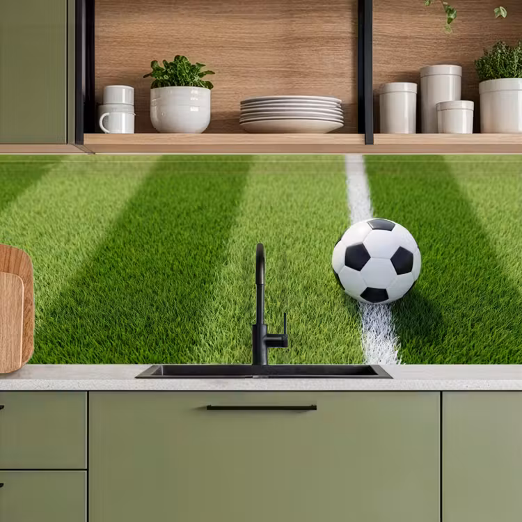 Fond de hotte - Football - Terrain en herbe - Sport - Vert — 5