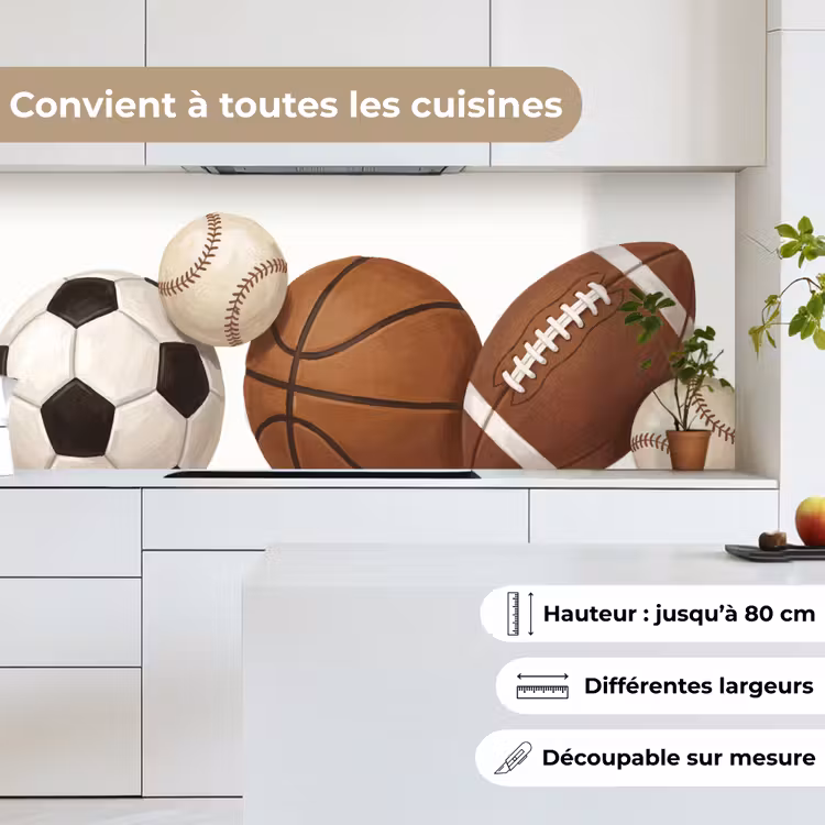 Fond de hotte - Sport - Ballons - Illustration — 4