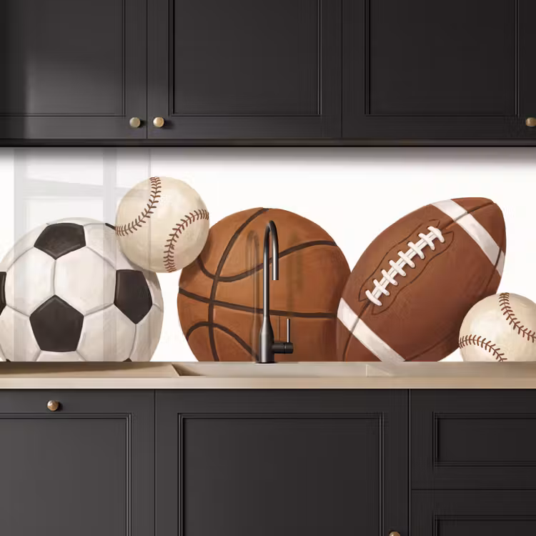 Fond de hotte - Sport - Ballons - Illustration — 6