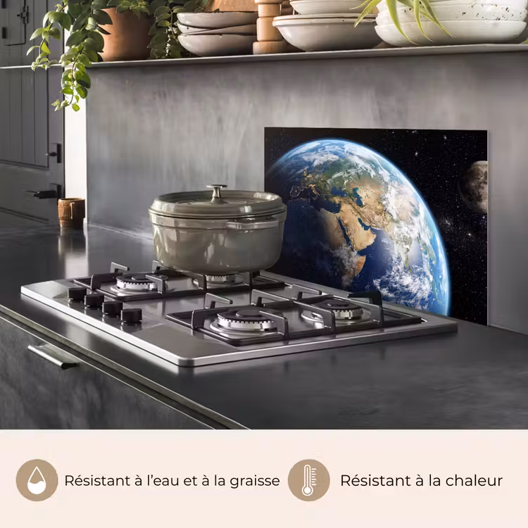Fond de hotte - Terre - Espace - Bleu - Vert — 2