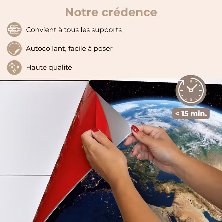 Fond de hotte - Terre - Espace - Bleu - Vert — 4