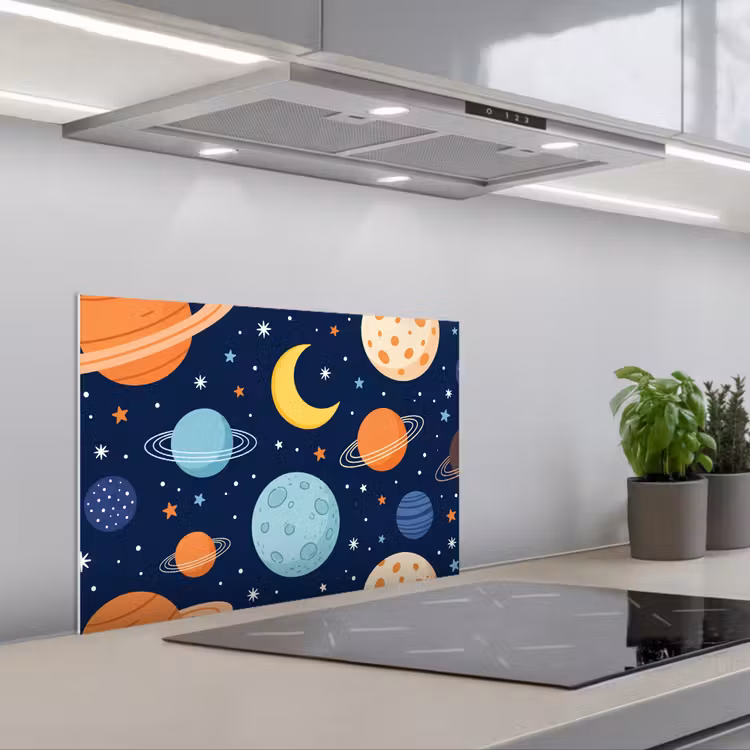 Fond de hotte - Espace - Planètes - Colorées — 1