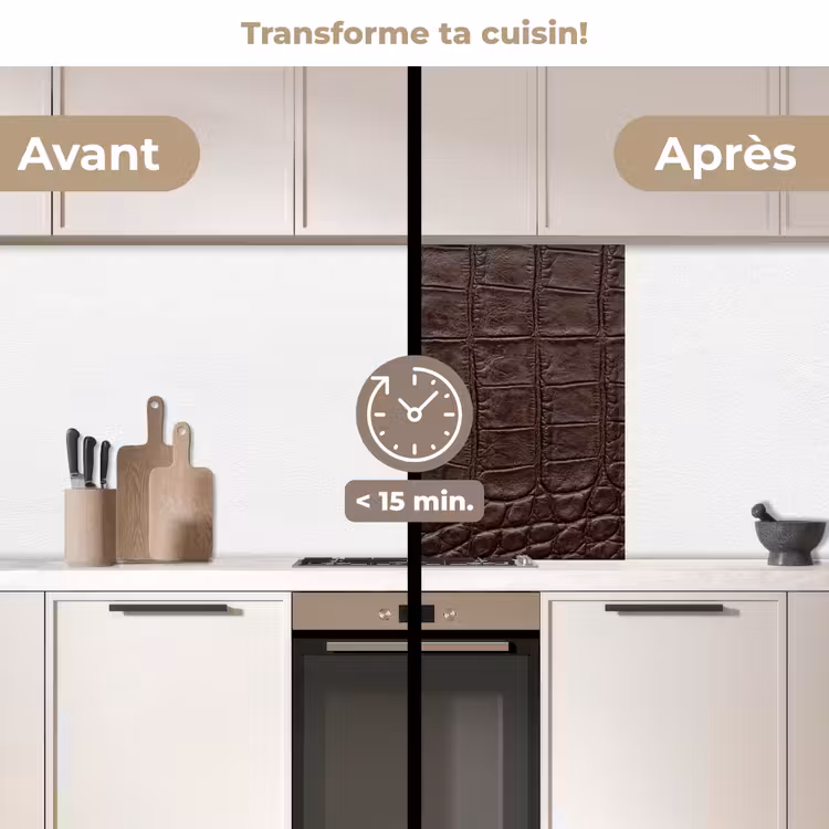 Crédence cuisine - Crocodile - Cuir - Marron — 2