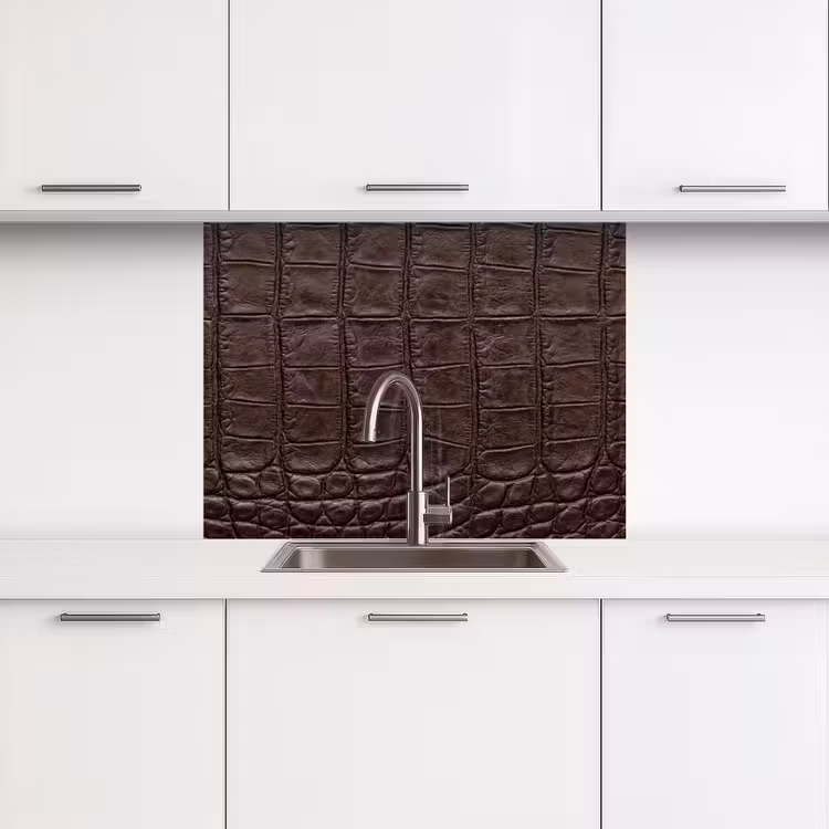 Crédence cuisine - Crocodile - Cuir - Marron — 3