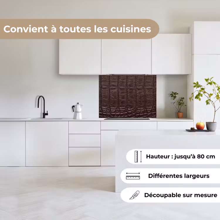 Crédence cuisine - Crocodile - Cuir - Marron — 6