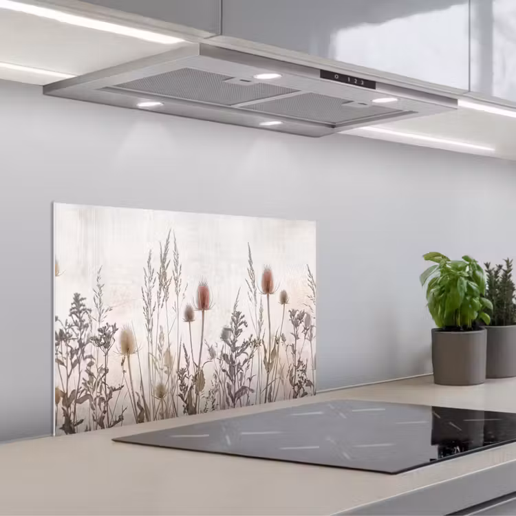 Fond de hotte - Fleurs des prés - Design - Sépia — 1