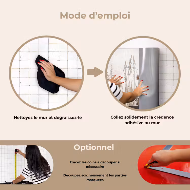 Fond de hotte - Fleurs des prés - Design - Sépia — 6