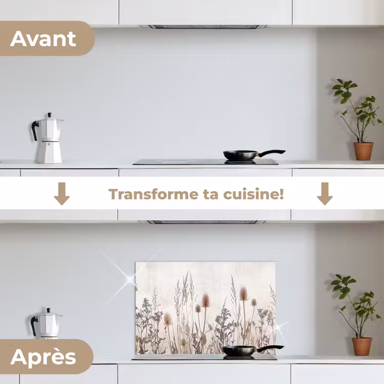 Fond de hotte - Fleurs des prés - Design - Sépia — 7