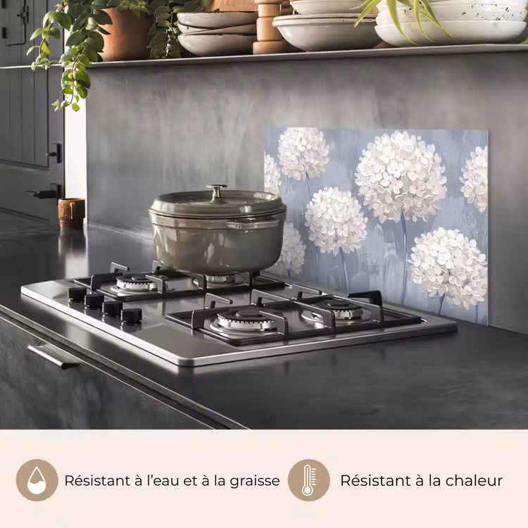 Fond de hotte - Fleurs - Illustration - Bleu — 2