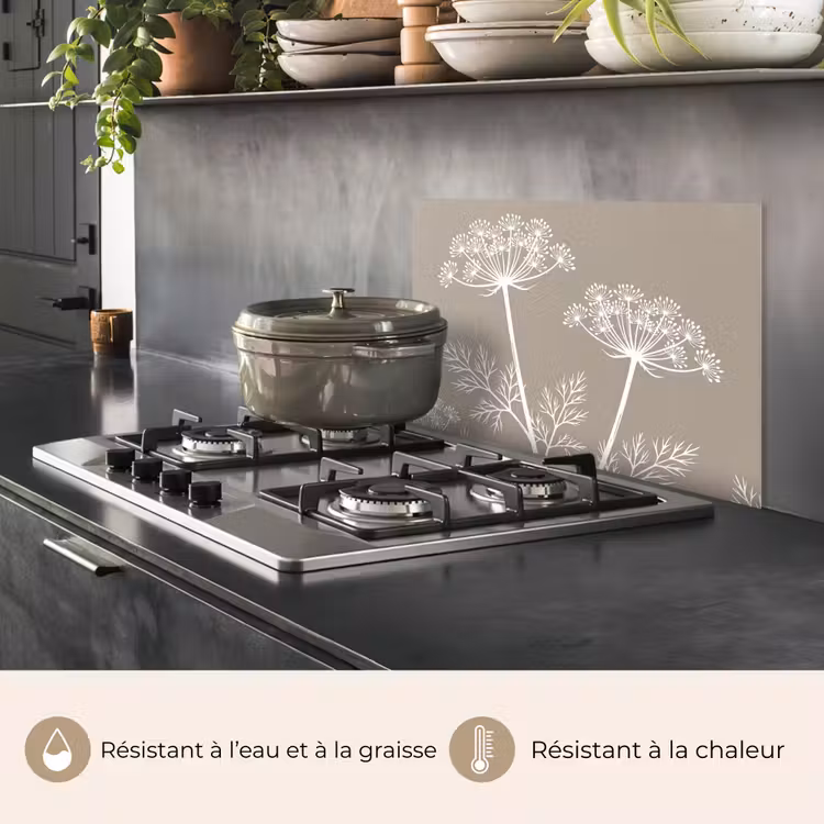 Fond de hotte - Graphique - Flutesweed - Taupe — 2