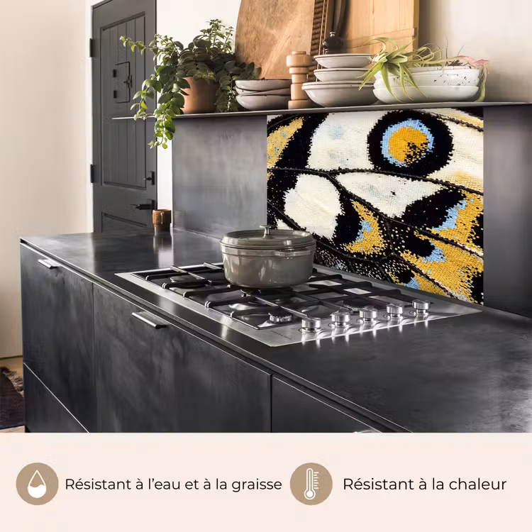 Crédence cuisine - Papillon - Aile - Jaune — 4