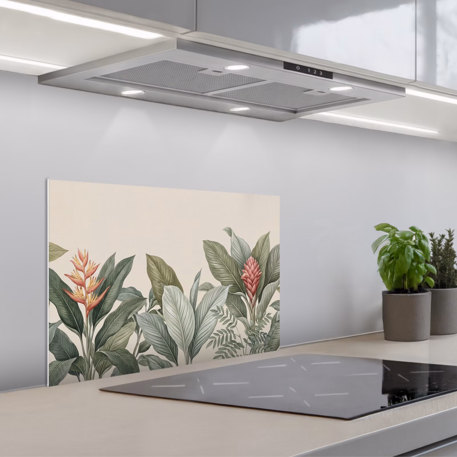 Fond de hotte - Tropical - Plantes - Moderne - Vert — 1