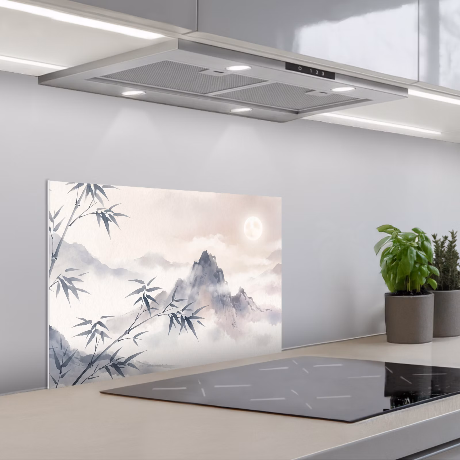 Fond de hotte - Bambou - Asie - Gris — 1