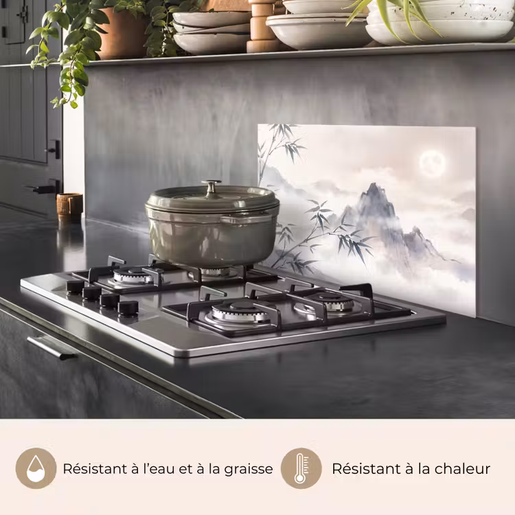Fond de hotte - Bambou - Asie - Gris — 2