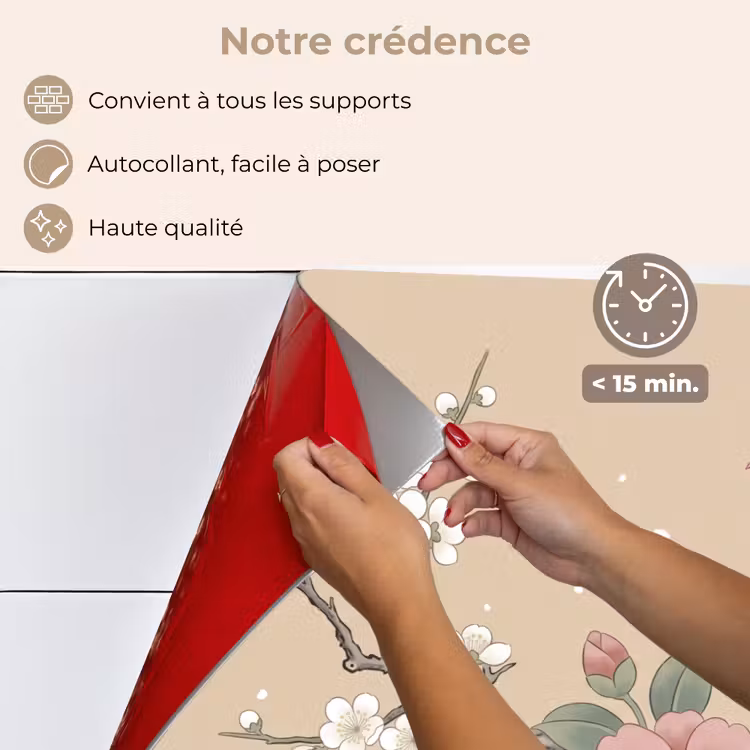 Fond de hotte - Fleurs - Oiseaux - Fleurs — 4
