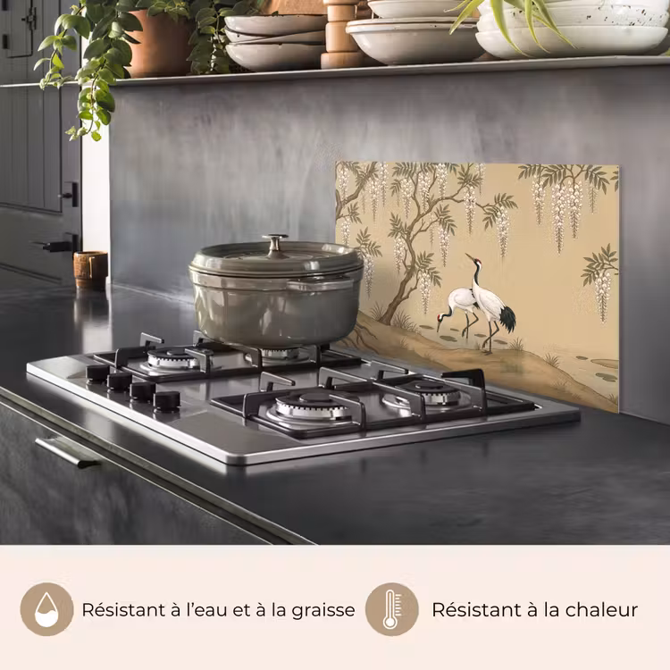 Fond de hotte - Grue - Eau - Beige — 2